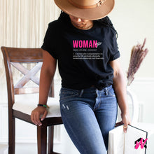 Load image into Gallery viewer, Define: Woman Up Shirt Black
