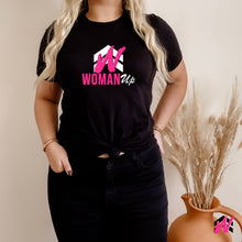 Load image into Gallery viewer, Woman Up Tee with Bold White Arrow
